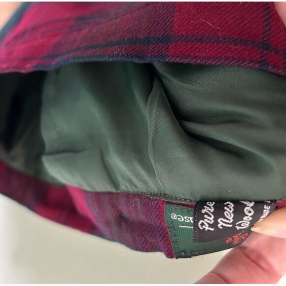 Vintage The Scotch House Wool Skirt Fitted Knee High 12 Red Black Plaid Preppy - Picture 5 of 5